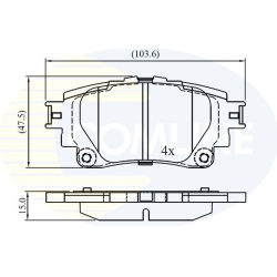 Stabdžių kaladėlės galinės
COMLINE CBP033