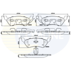 Stabdžių kaladėlės galinės
COMLINE CBP011