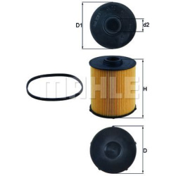 Filtras kuro diesel
MAHLE KX70D, MAHLE, KX70D,