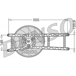 ventiliatorius, radiatoriaus
DENSO DER09017, D