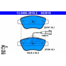 stabdžių trinkelių rinkinys, diskinis stabdys
ATE