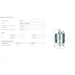 kuro filtras
MAHLE KL87, MAHLE, KL87, auto det