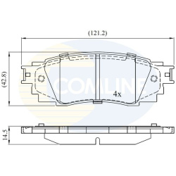 Stabdžių kaladėlės galinės
COMLINE CBP024